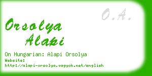 orsolya alapi business card